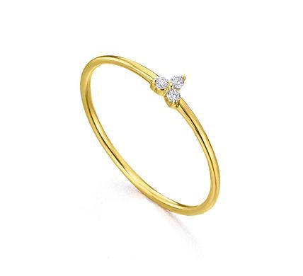 Anillo LECARRÉ oro tres diamantes. GA075OA.11