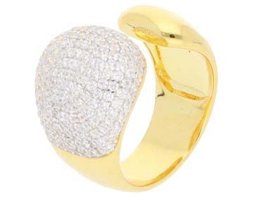 Anillo Liska Plata Dorada LPZ187AN-D Circonitas