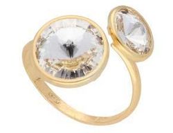 Anillo Liska Plata Dorada LSW3229AN-D Cristales