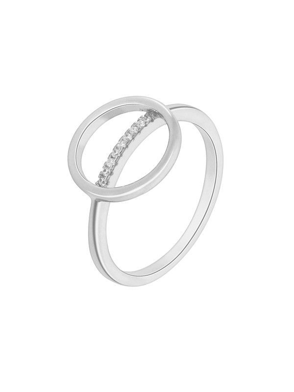 Anillo Marea Plata D03806/AQ Círculo Circonitas