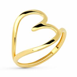 Anillo Oro 18Kts 19701 Corazon Liso en Brillo