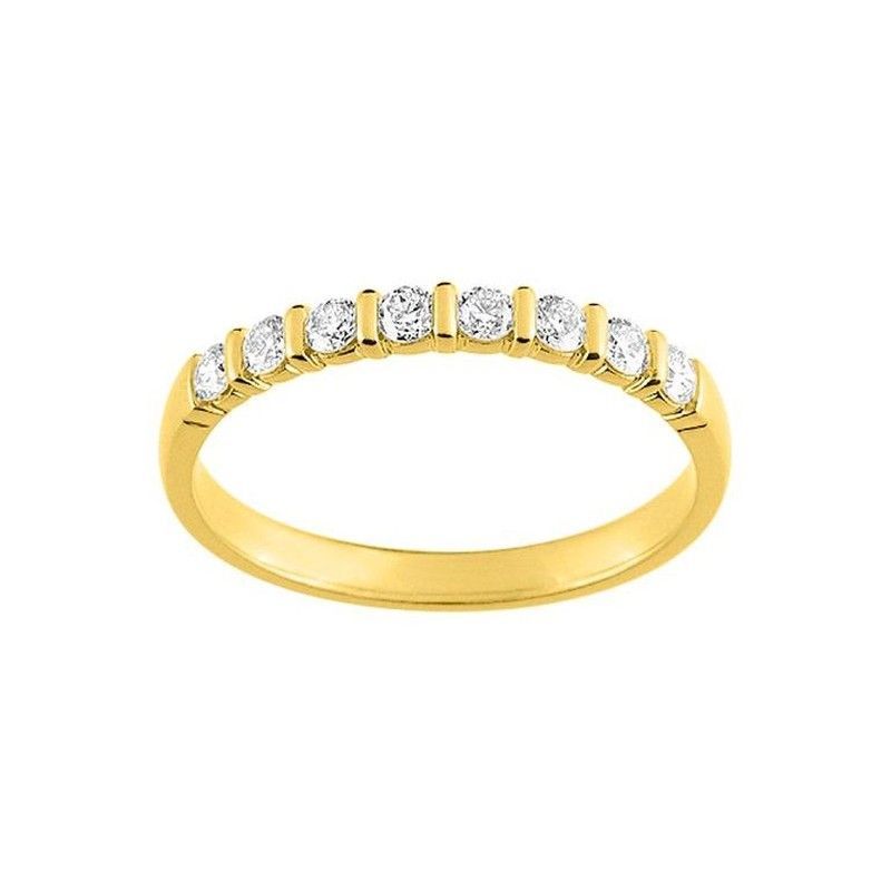 Anillo Oro 18kts Argyor-MRM (18)3L015JB2 Semi-alianza Diamantes 0,30ct