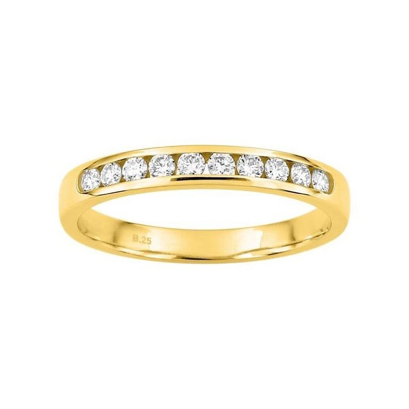 Anillo Oro 18kts Argyor-MRM (18)3L025JB2 Semi-alianza Diamantes 0,25ct