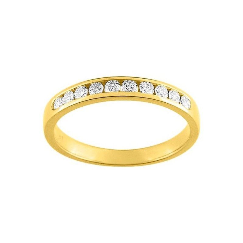 Anillo Oro 18kts Argyor-MRM (18)3L026JB2 Semi-alianza Diamantes 0,30ct