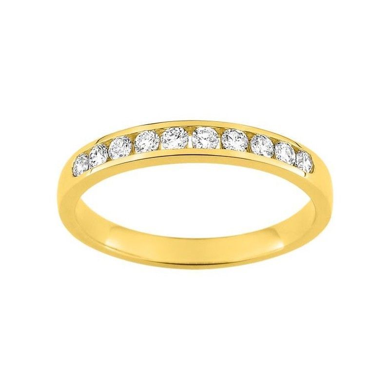 Anillo Oro 18kts Argyor-MRM (18)3L026JB4 Semi-alianza Diamantes 0,30ct