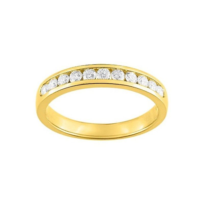 Anillo Oro 18kts Argyor-MRM (18)3L027JB4 Semi-alianza Diamantes 0,40ct