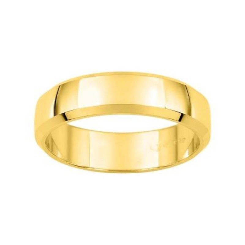 Anillo Oro 18kts Argyor-MRM 5mm (18)CDB50JB Alianza Clásica Semi-Bombeada