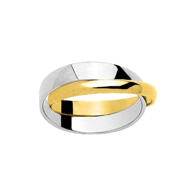 Anillo Oro Bicolor Blanco 18kts Argyor-MRM (18)B425 Alianza Aros Múltiples