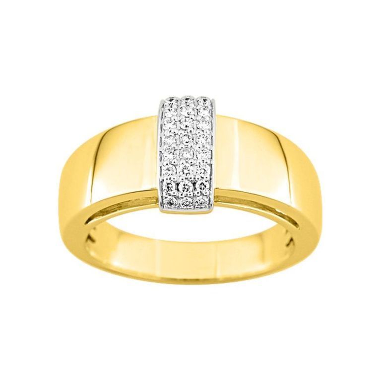 Anillo Oro Bicolor Blanco 18kts Christian Bernard (18)1.6070.23 Diamantes 0,16ct