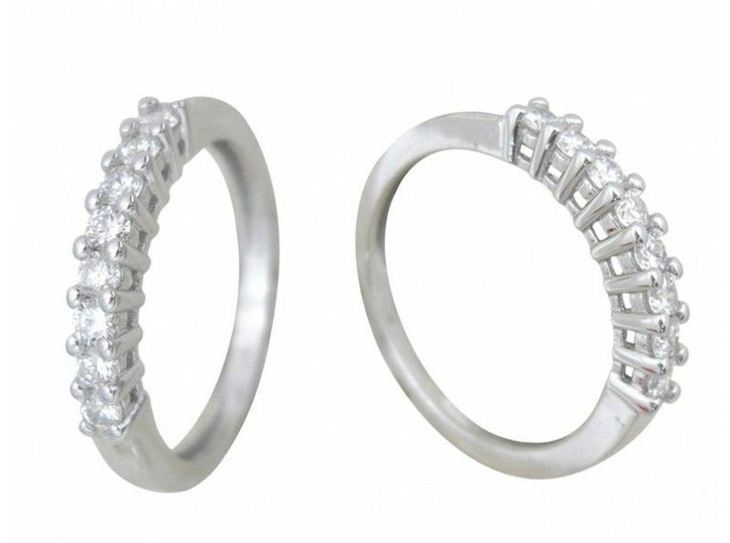 Anillo Oro Blanco 18 kts Diamantes Brillantes 0.32cts 015982