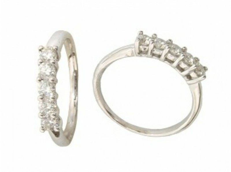 Anillo Oro Blanco 18 kts Diamantes Brillantes 0.40cts 015570