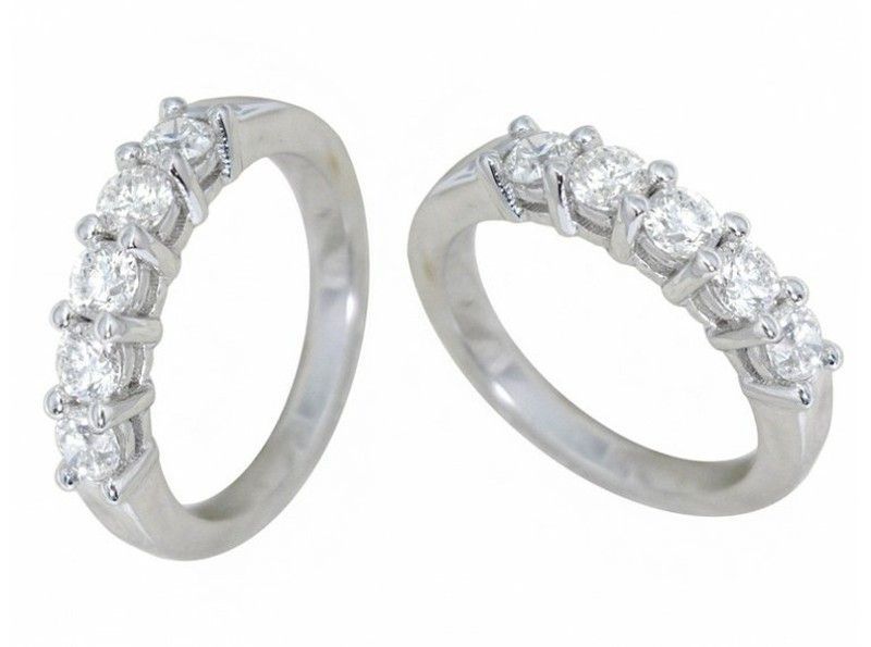 Anillo Oro Blanco 18 kts Diamantes Brillantes 0.80cts 016741