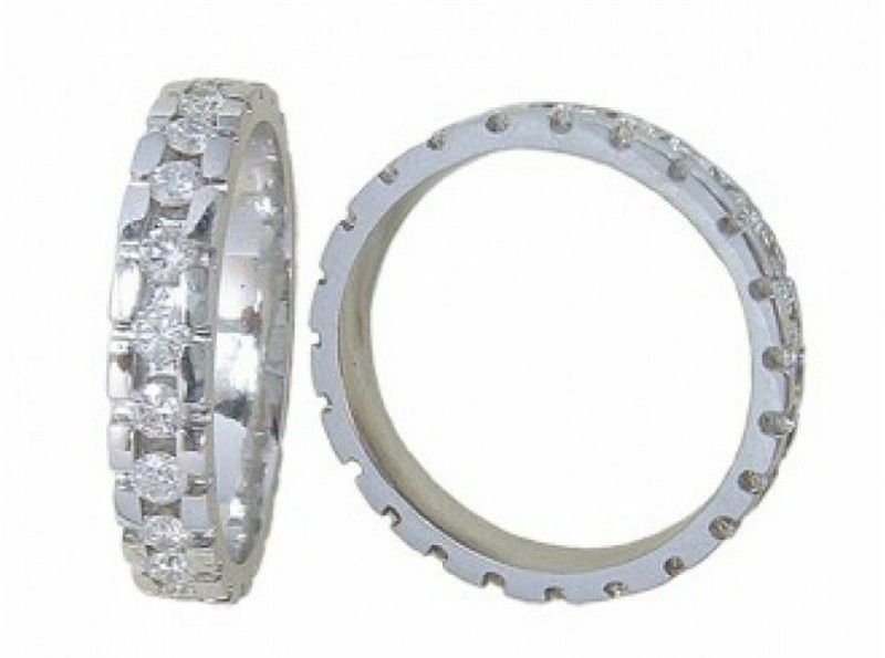 Anillo Oro Blanco 18 kts Diamantes Brillantes 1.60-1.92cts 012211
