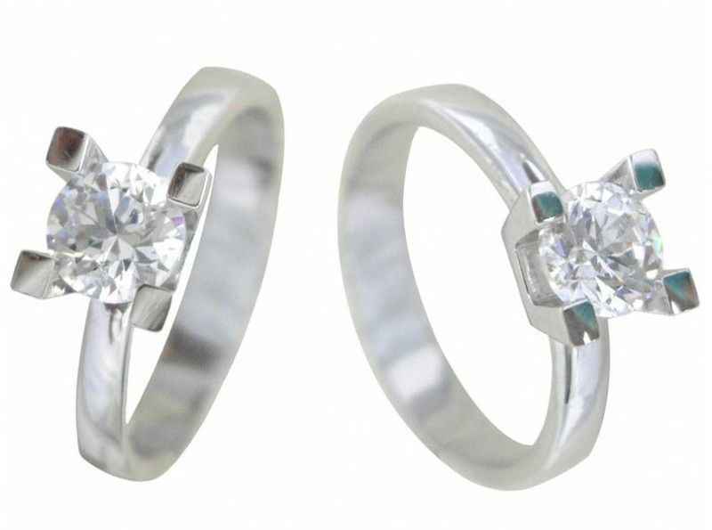 Anillo Oro Blanco 18 kts Solitario Brillante 0.70 cts 916708