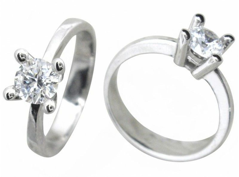 Anillo Oro Blanco 18 kts Solitario Brillante 0.70 cts 916719