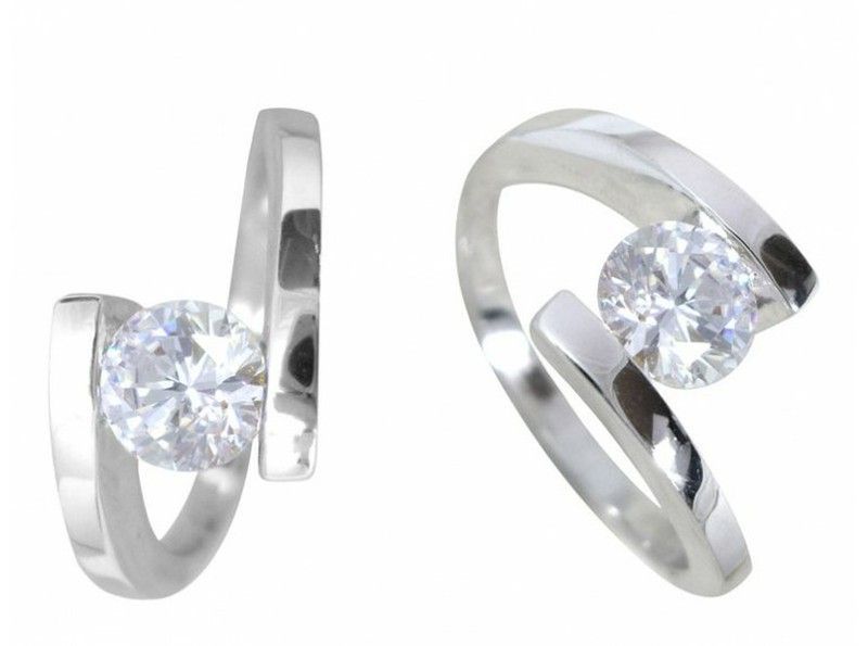 Anillo Oro Blanco 18 kts Solitario Brillante 1.00 cts 916184