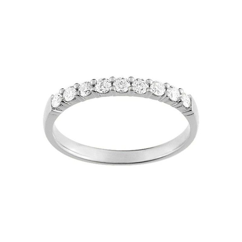 Anillo Oro Blanco 18kts Argyor-MRM (18)3L006GB4 Semi-alianza Diamantes 0,30ct