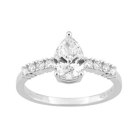 Anillo Oro Blanco 18kts Argyor MRM (18)DS1133.21 Diamantes Laboratorio 1,21ct