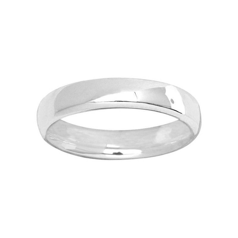 Anillo Oro Blanco 18kts Argyor-MRM 4mm (18)3112140 Alianza Semi-bombeada Confort