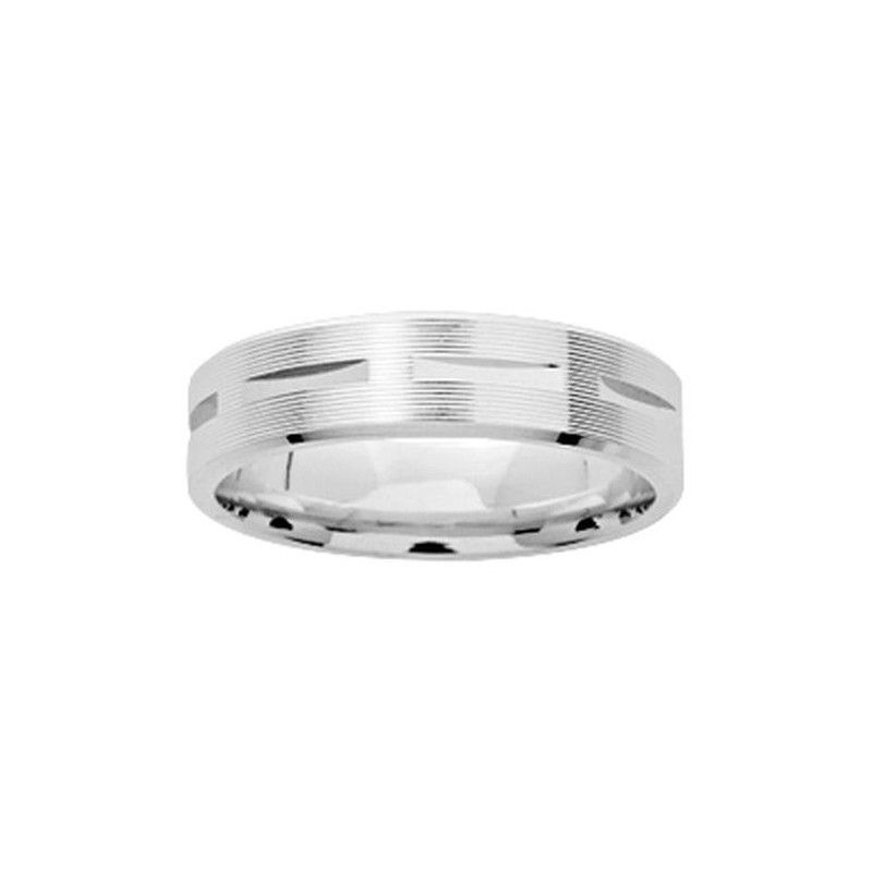 Anillo Oro Blanco 18kts Argyor-MRM 5mm (18)111G50 Alianza Confort