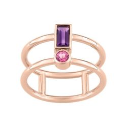 Anillo Oro Rosa 18kts Joelli (18)J10010.B4 Chromatic Amatista Turmalina
