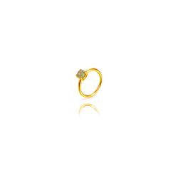 Anillo Plata Dorada 06mm ANM0186DOLA14 Mineral Labradorita