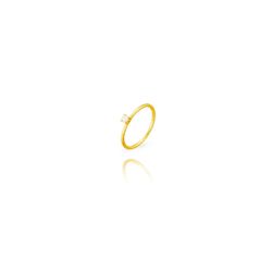 Anillo Plata Dorada 3mm ANM0185DOPA12 Perla
