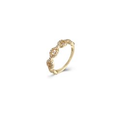Anillo Plata Dorada 5mm ANZ0271DOXX14 Eslabones Circonitas