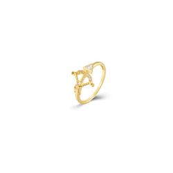 Anillo Plata Dorada ANZ0290DOXX10 Flecha Circonita