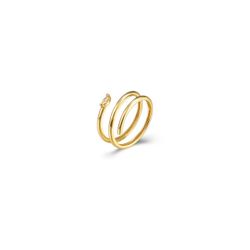 Anillo Plata Dorada ANZ0293DO12 Espiral Circonita