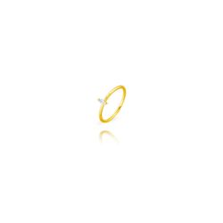 Anillo Plata Dorada ANZ0306DOCZ10 Circonita Rombo