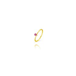 Anillo Plata Dorada ANZ0307DOZR10 Circonita Rubí Gota