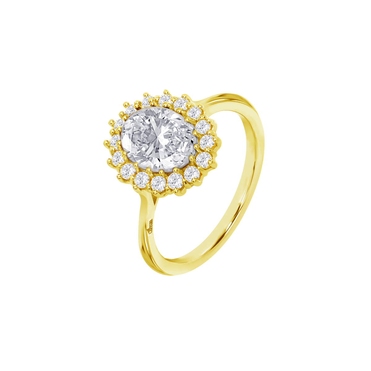 Anillo Plata Dorada Lotus LP3459-3/712 Circonitas