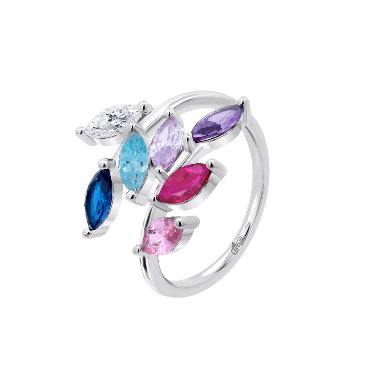 Anillo Plata Lotus LP3380-3/112 Circonitas Multicolor