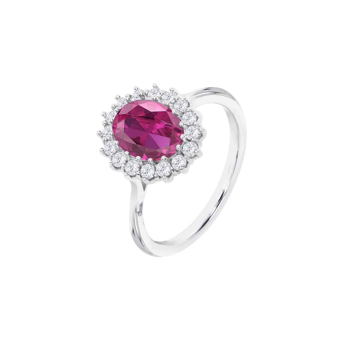 Anillo Plata Lotus LP3459-3/412 Circonitas Rosada Bicolor Blancas