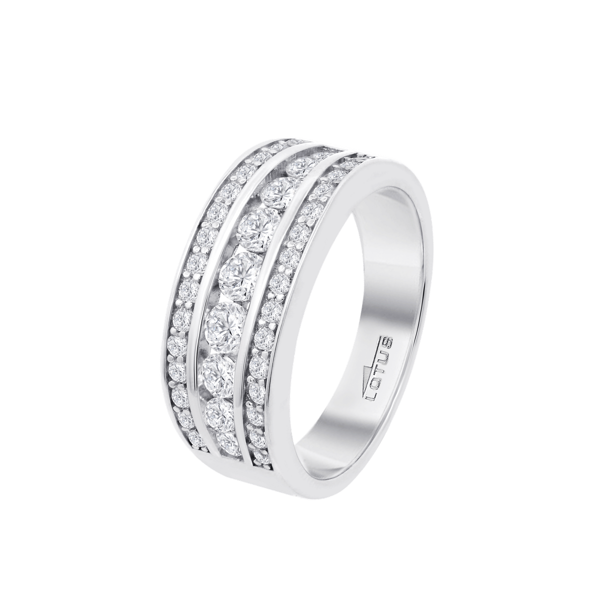 Anillo Plata Lotus LP3906-3/112 Bandas Circonitas
