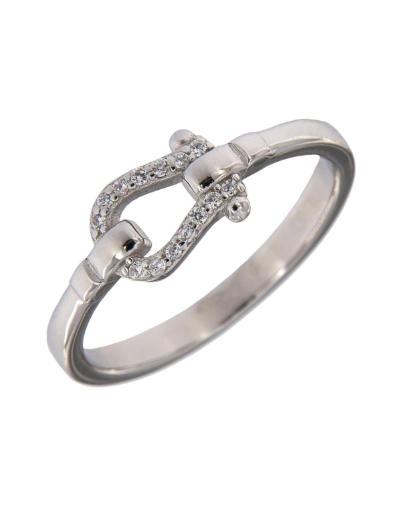 Anillo Plata Mujer PANI2069/10 Herradura Circonitas