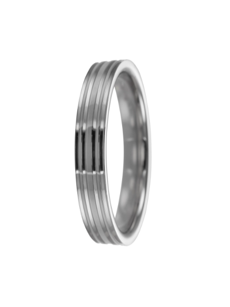 Anillo Plata PALI104/08 Líneas En Brillo