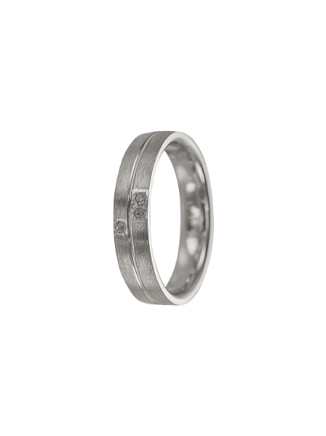 Anillo Plata PALI91/08 Ranura Central En Brillo