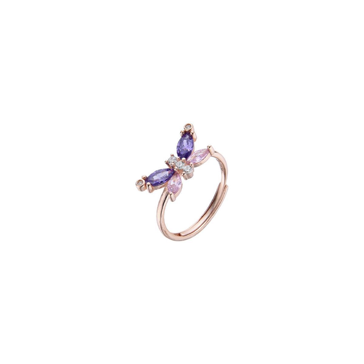 Anillo Plata Rose R19901PK Mariposa Con Circonitas