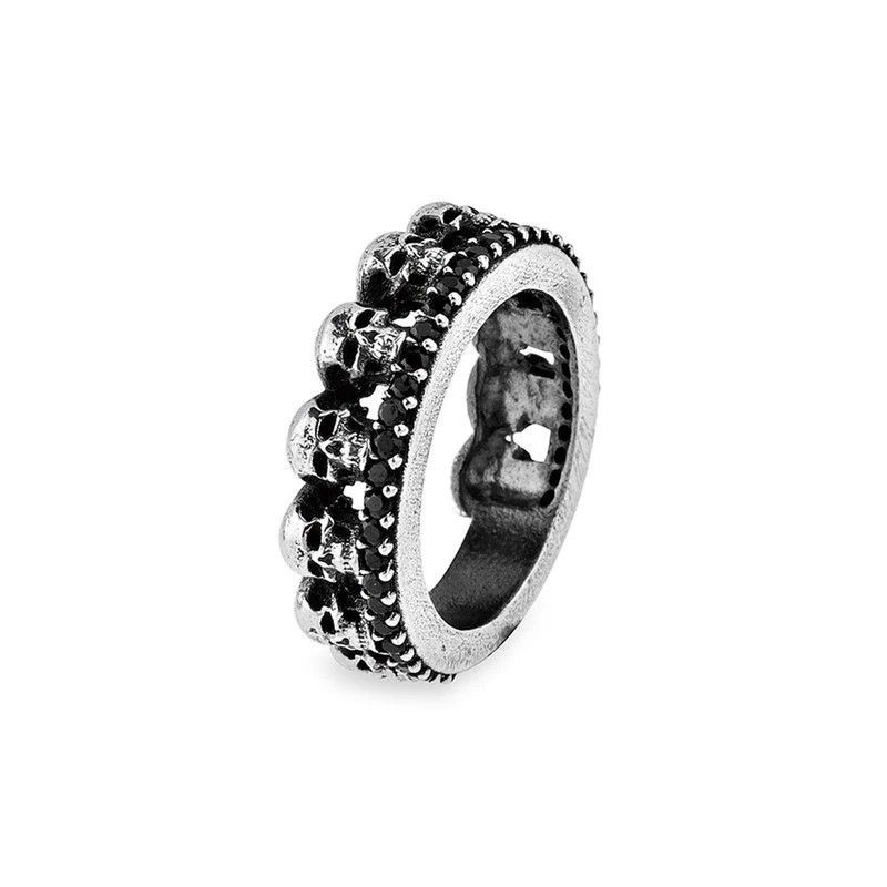 Anillo PLATADEPALO Unisex Calavera Briciae. R64 T/22