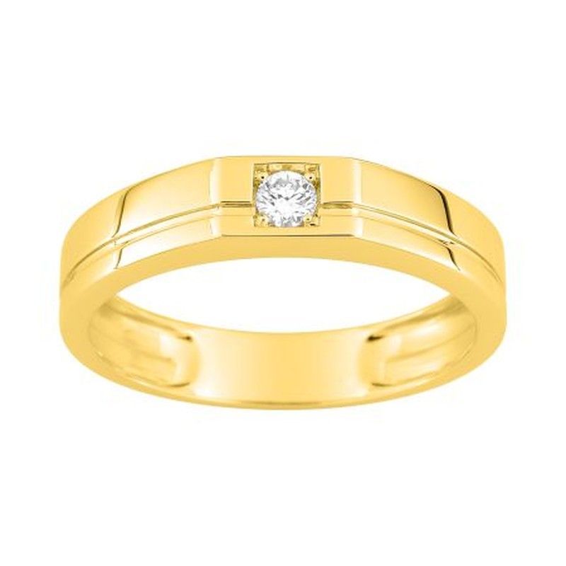 Anillo Solitario Oro 9Kts (9)9KLGD064Y Diamante Laboratorio 0,10ct