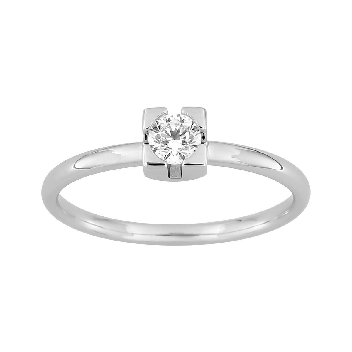 Anillo Solitario Oro Blanco 18kts Argyor MRM (18)1.7722.21 Diamante 0,20ct