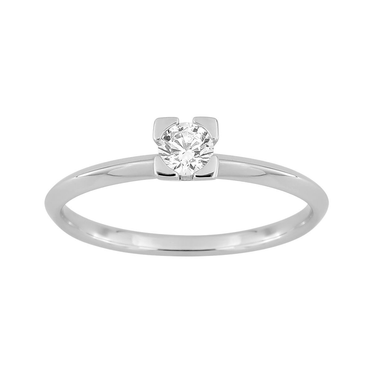 Anillo Solitario Oro Blanco 18kts Argyor MRM (18)1.7727.21 Diamante 0,20ct