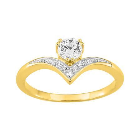 Anillo Sortija Metal Chapado Oro Argyor Mujer (CH)137472.1 Circonitas