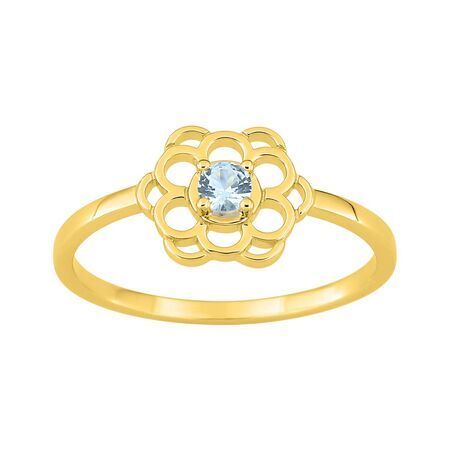 Anillo Sortija Metal Chapado Oro Argyor Mujer (CH)137478.6 Calado Circonita