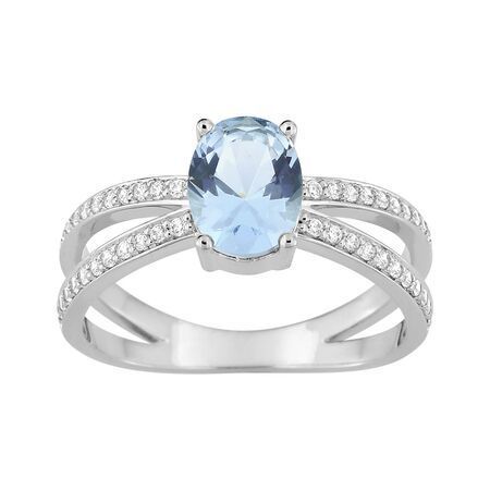 Anillo Sortija Plata Argyor MRM (AG)337457.6 Circonitas Azul Cielo