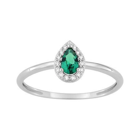 Anillo Sortija Plata Argyor MRM (AG)337459.4 Circonitas Verde Bicolor Blancas