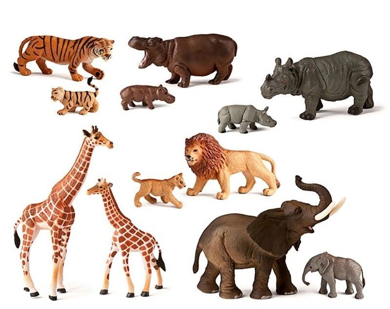 Animales salvajes y bebés 12 und.