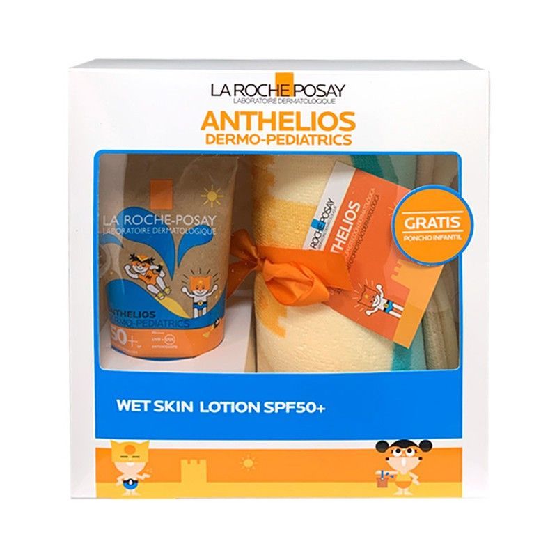 Anthelios loción Wet Skin SPF50+ pediátrico 200ml + regalo toalla poncho